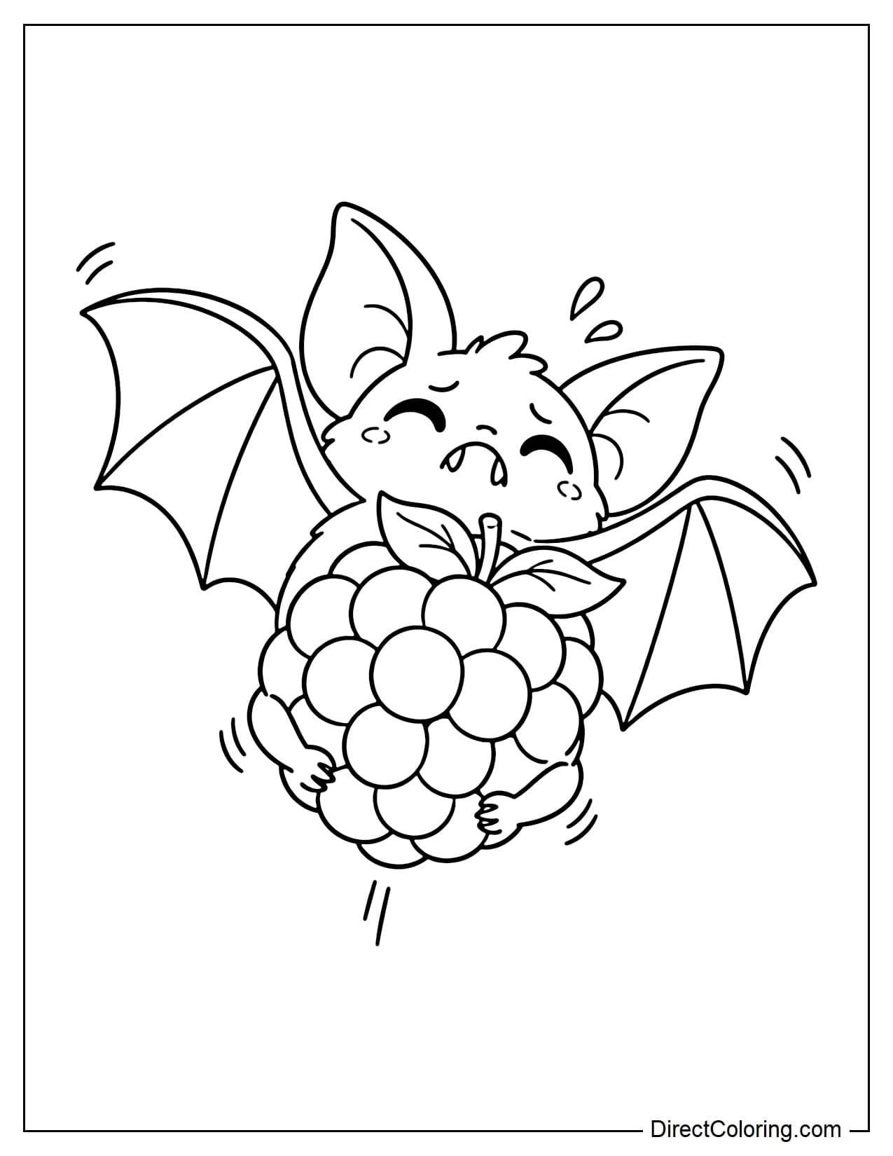 A little bat struggles to fly while carrying an enormous berry with its feet, creating a funny, determined pose.