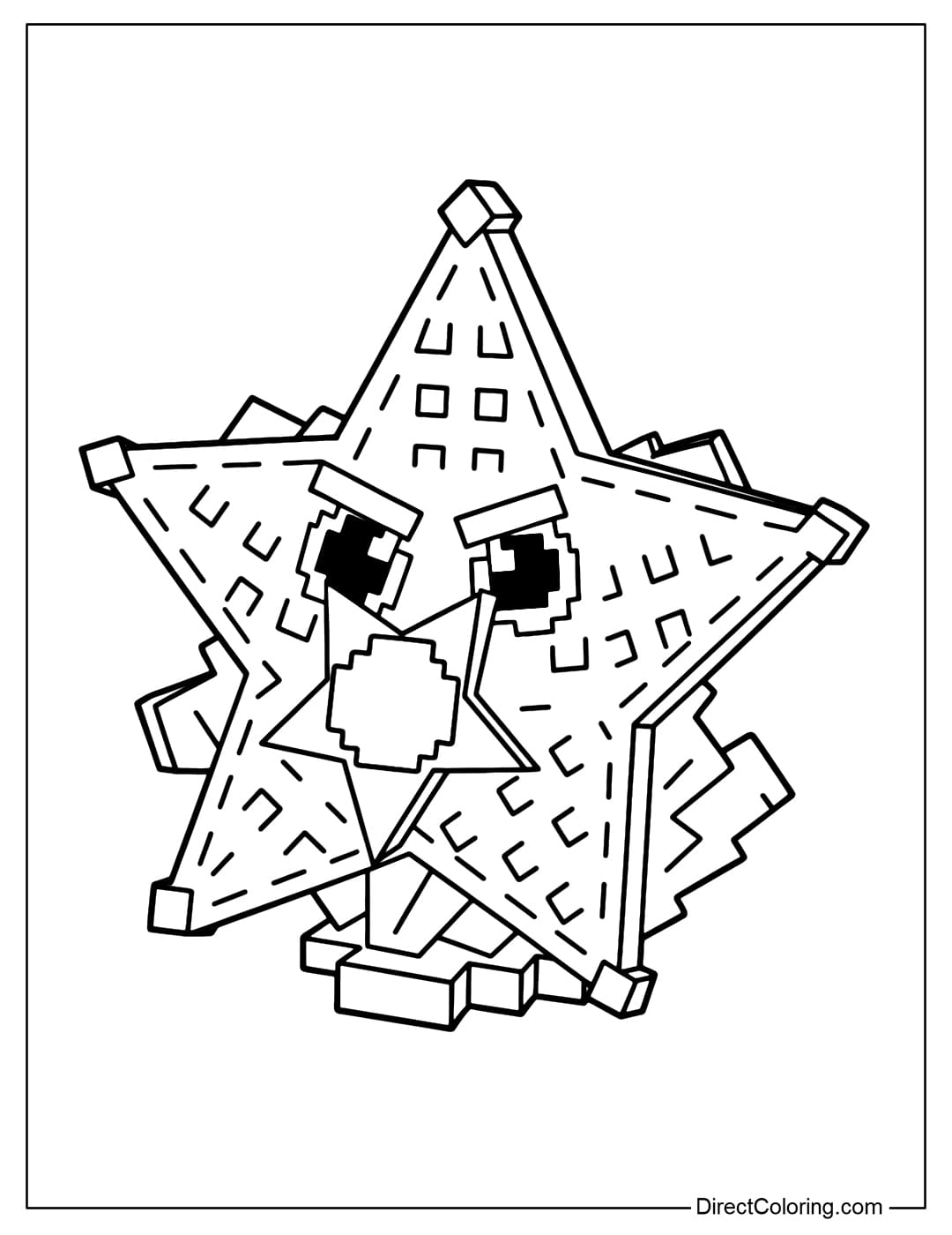Starfruit coloring page in Plants vs Brainrots Roblox game.