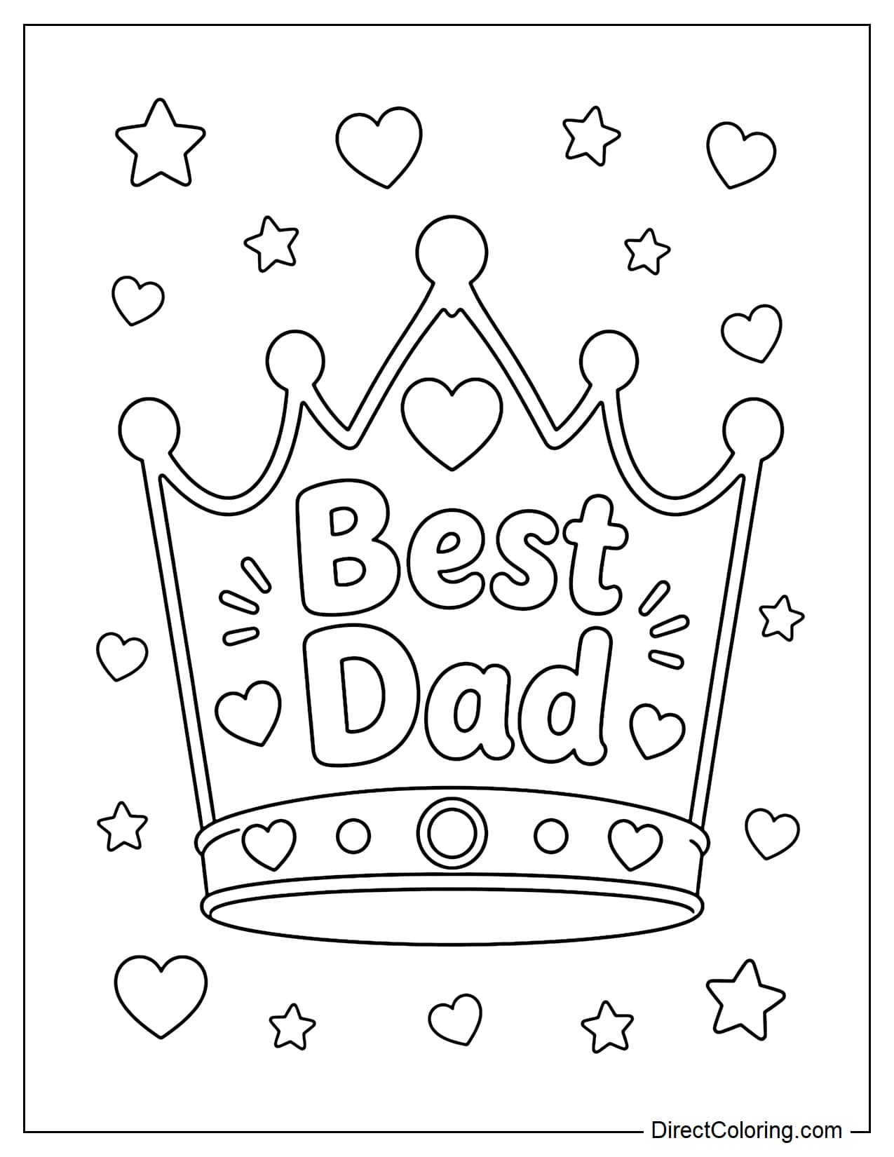 A large crown for dad, with the words 