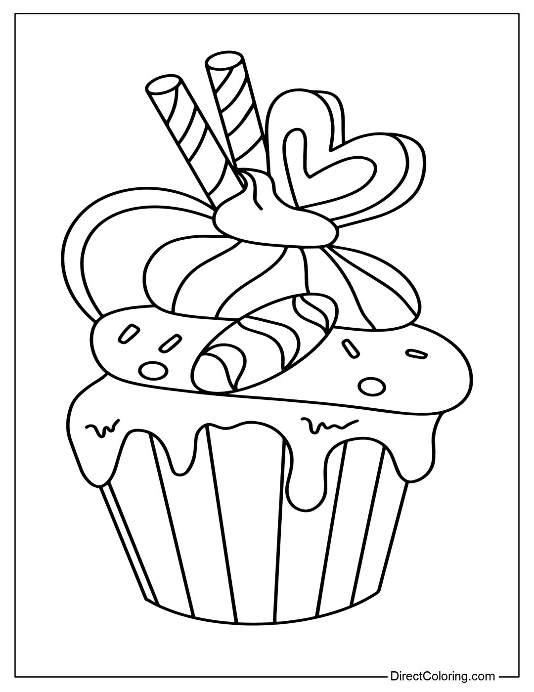 Cupcake To Color for Free