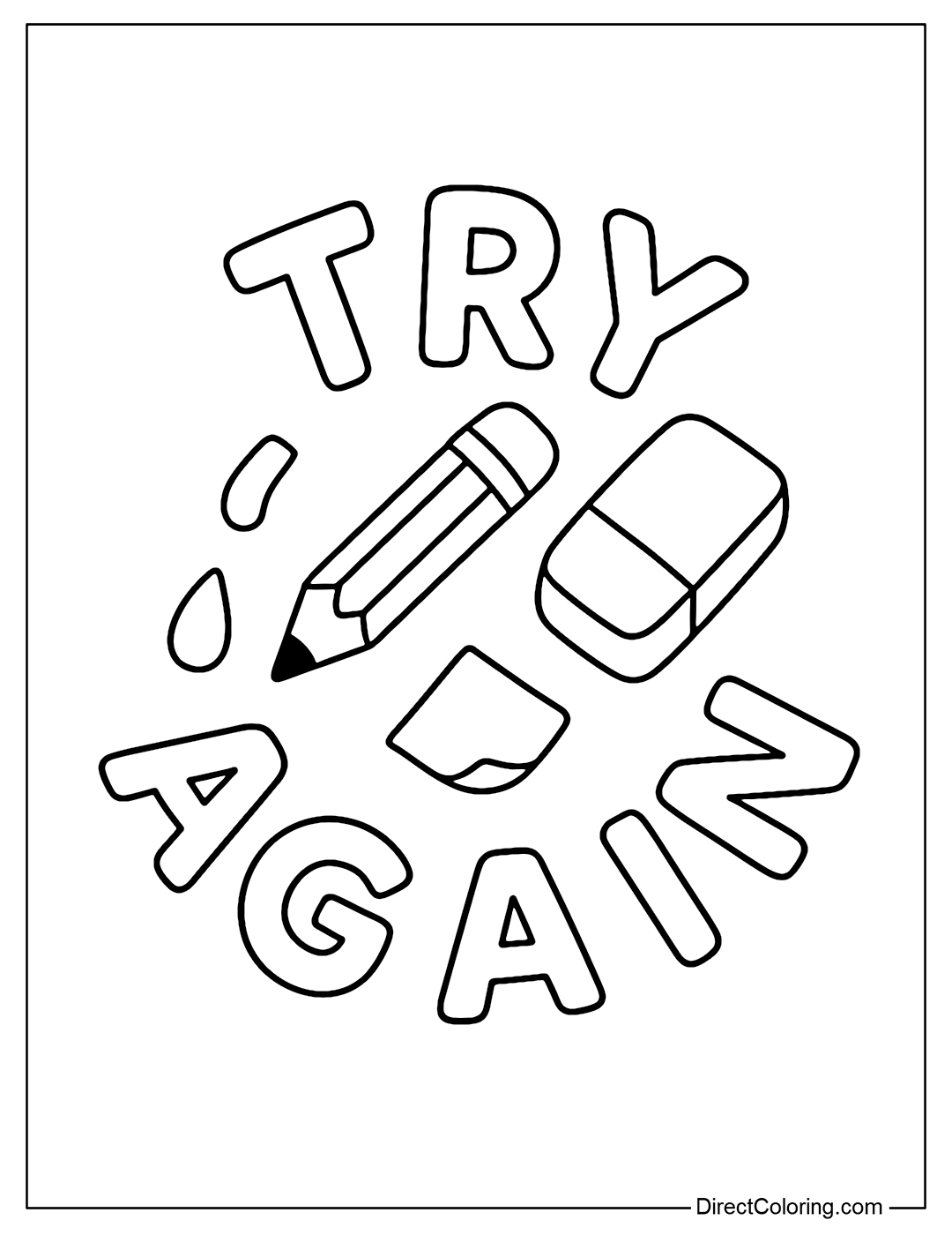 Coloring page The words 