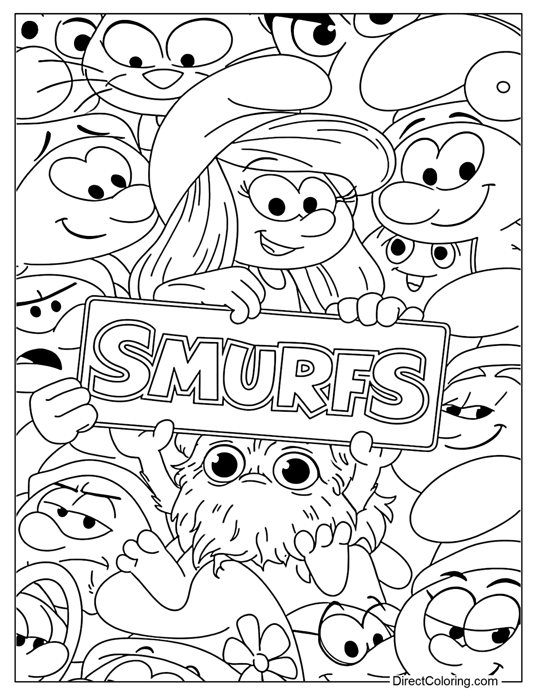 Free Smurfs Movie Coloring Page Printable