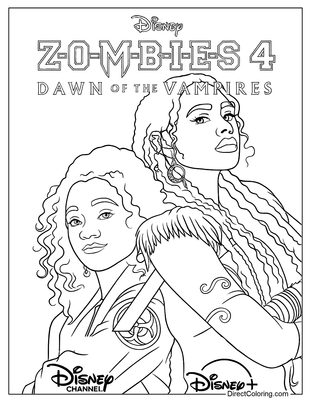 Dawn of the Vampires Coloring Page