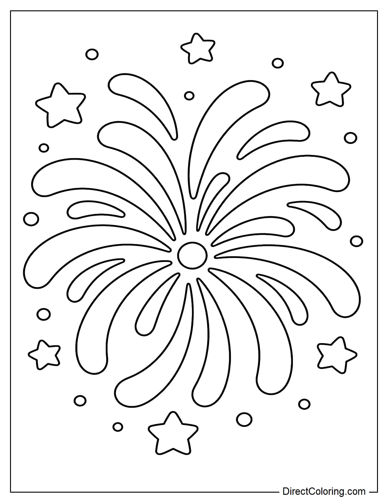 Large, spiraling fireworks with many soft, spreading curves.