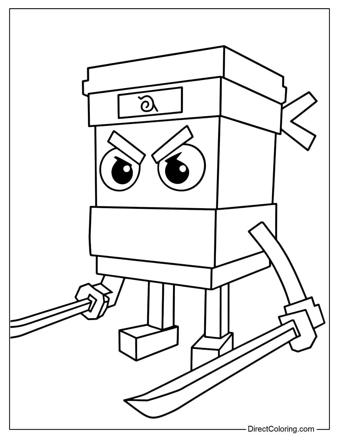 Cappuccino Assassino Coloring Page in Steal a Brainrot Roblox Game.