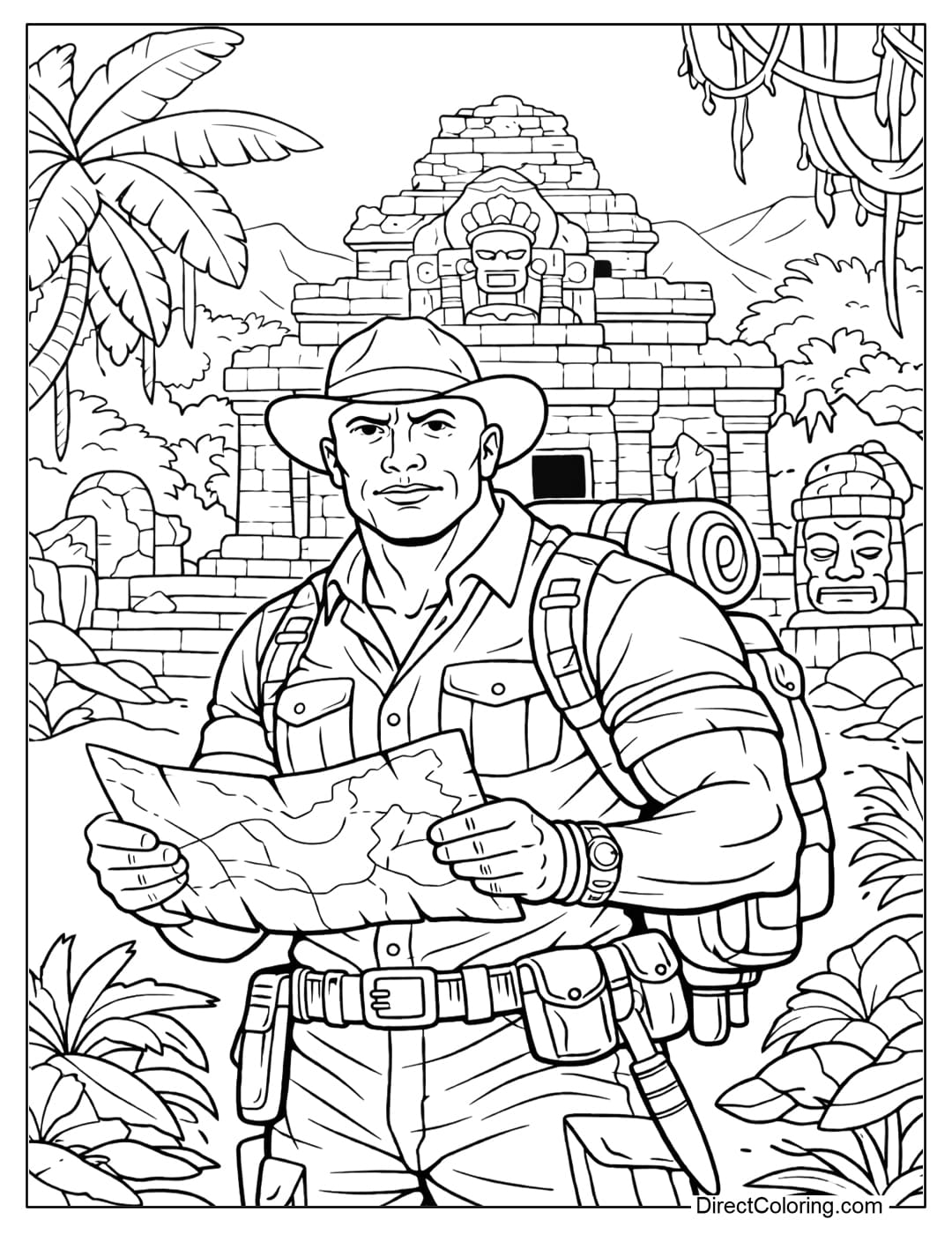 Coloring page of Dwayne 