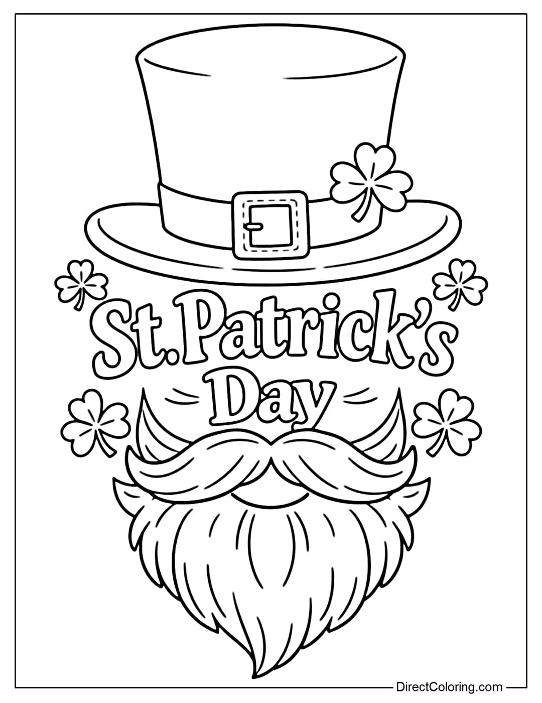 A coloring page for the words 