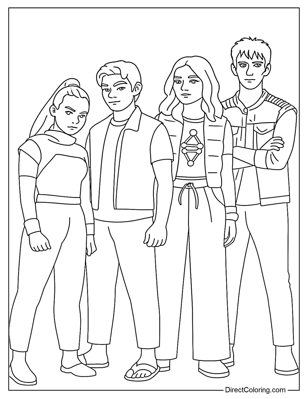 Free Zombies 4 Coloring Page