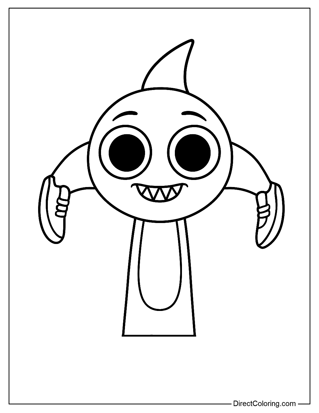 Sprunki Italian Brainrot Tralalero Tralala Coloring Page