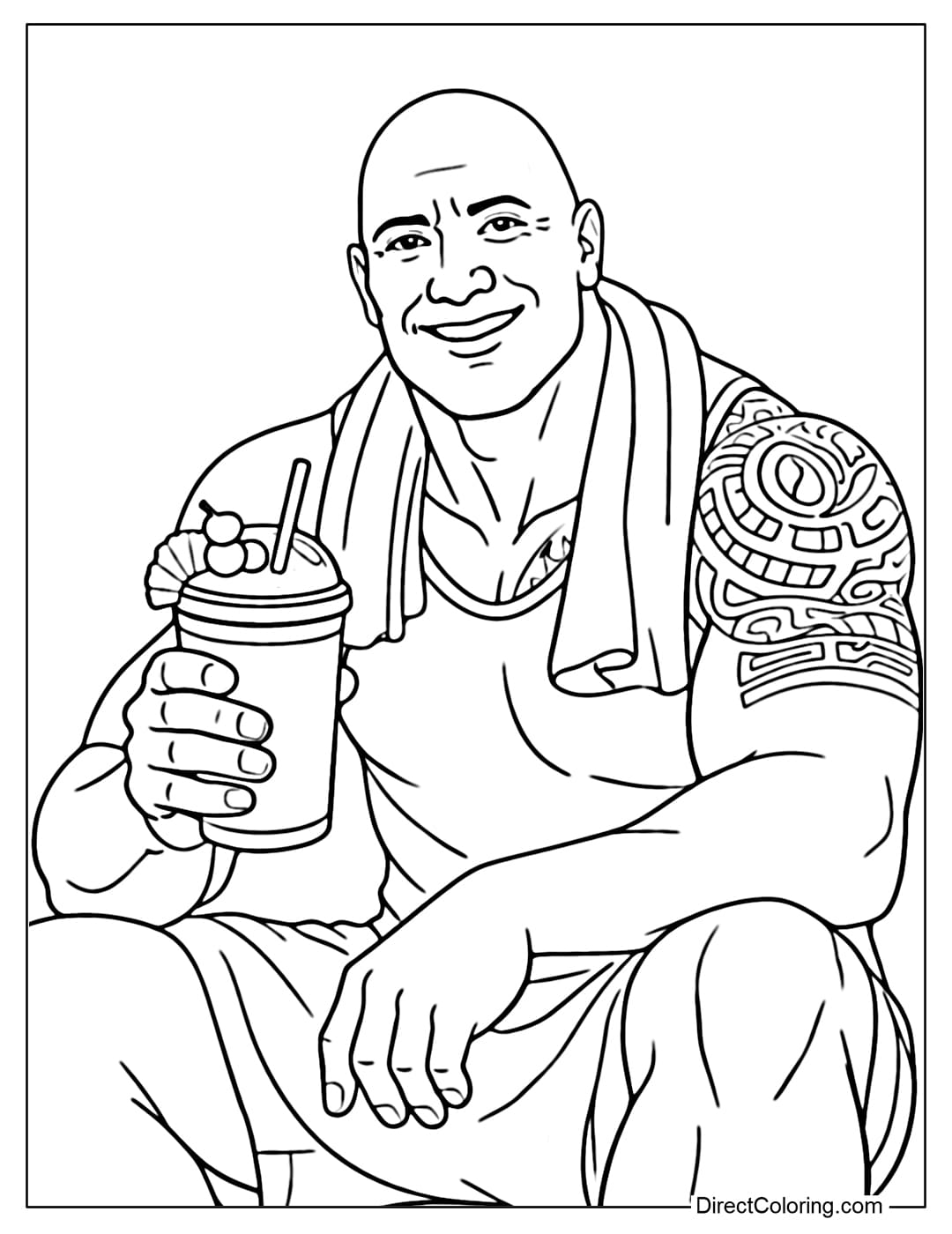 Coloring page of Dwayne 