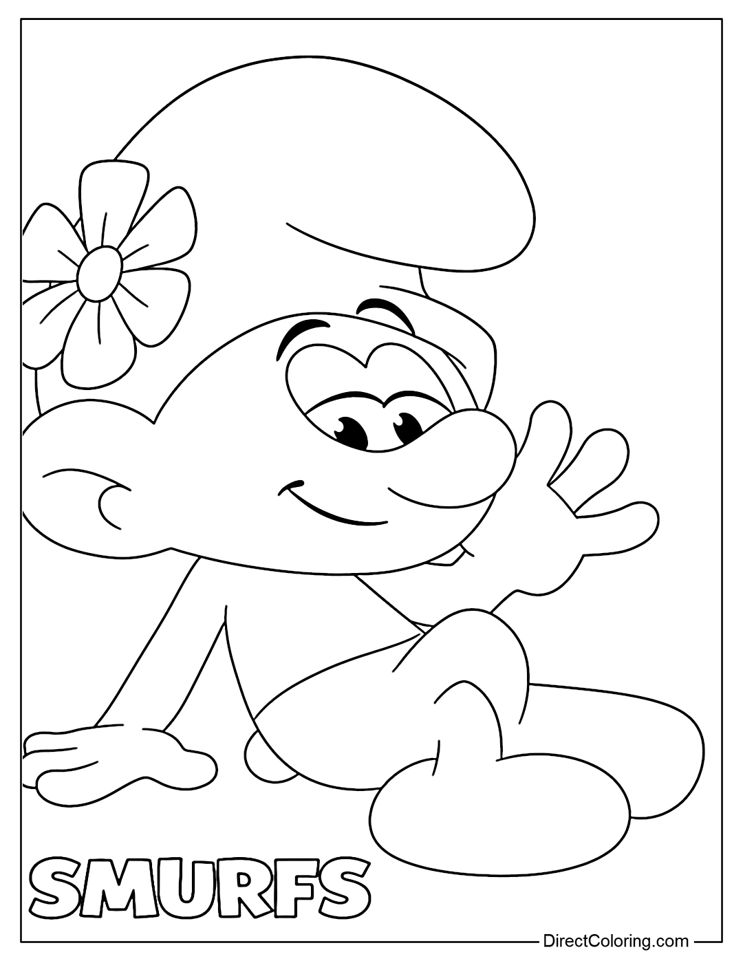 Vanity Smurf Smurfs Movie Coloring Page