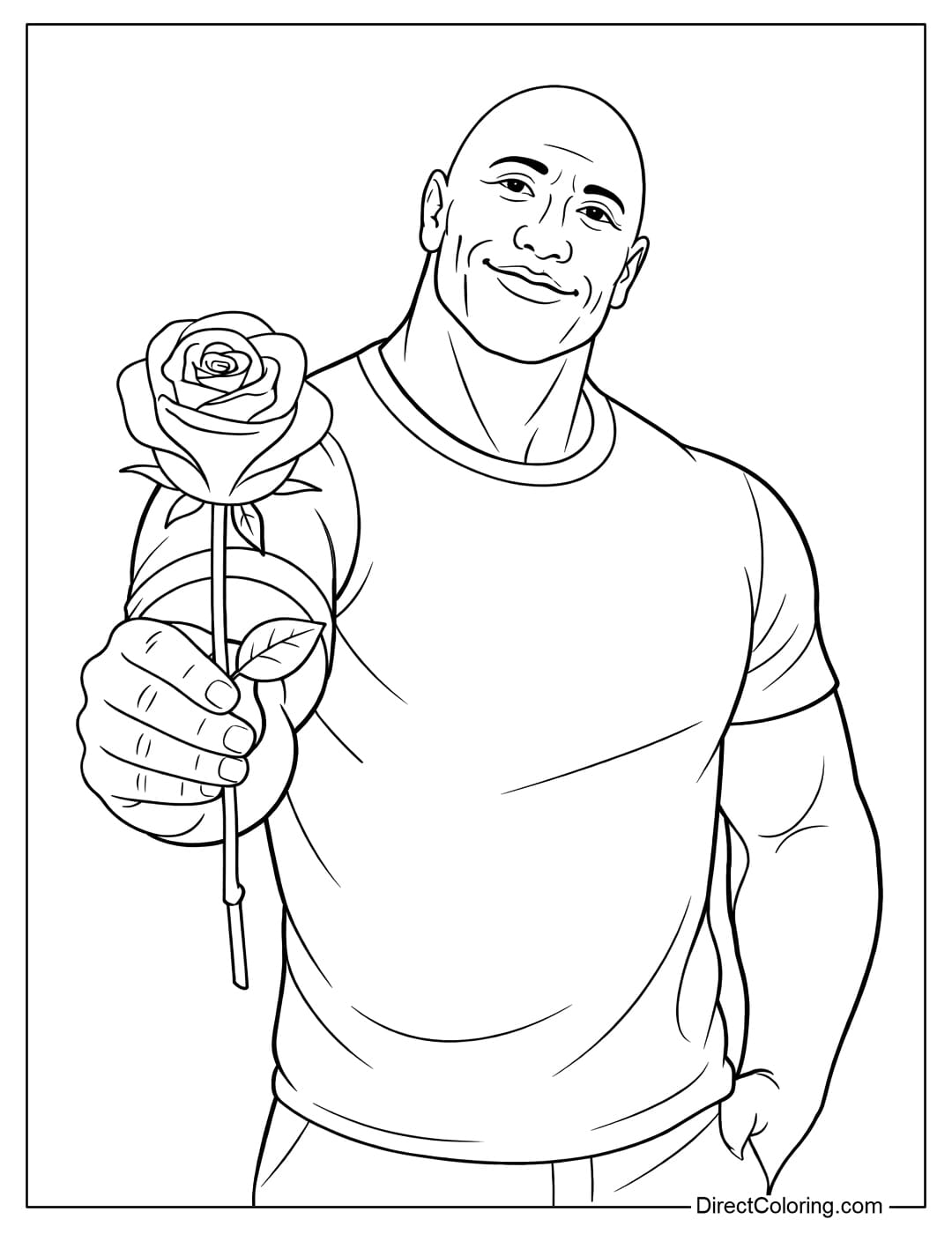 Coloring page of Dwayne 