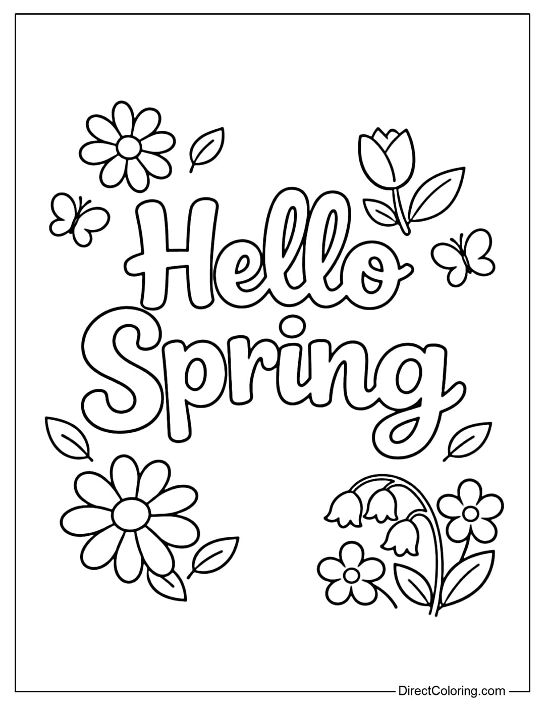 A coloring page with large, softly rounded 