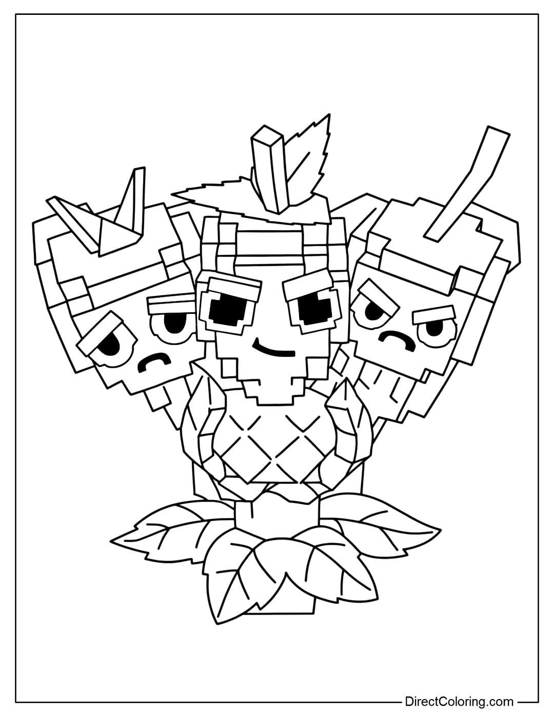 Berrini Buddies coloring page from the game Plants vs Brainrots Roblox.