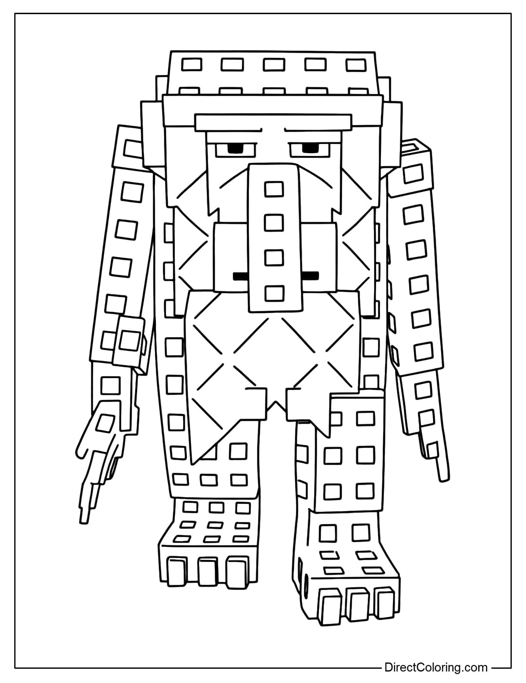 Brr Brr Patapim coloring page in the game Plants vs Brainrots Roblox.