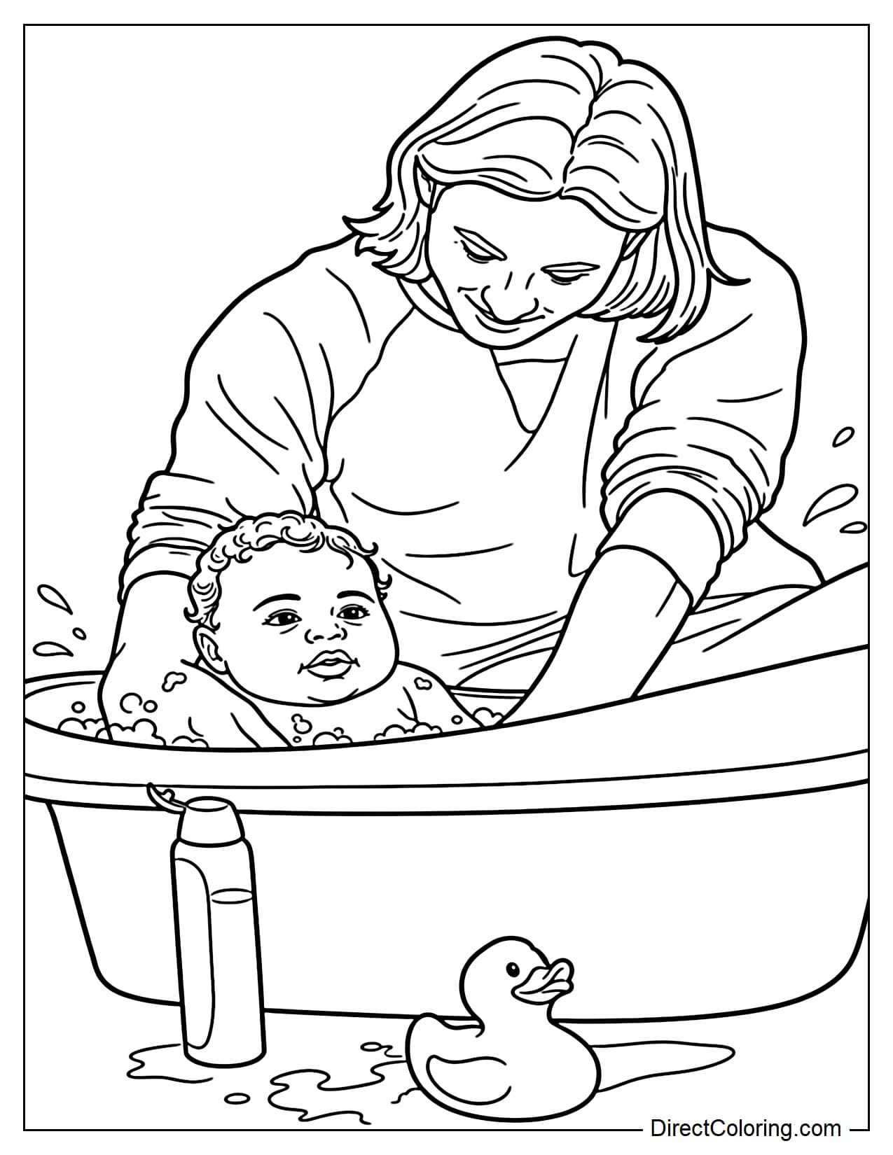 A historic moment: soccer superstar Lionel Messi bathing his 6-month-old baby Lamine Yamal in a bathtub, surrounded by rubber duck toys and a bottle of baby bath soap.