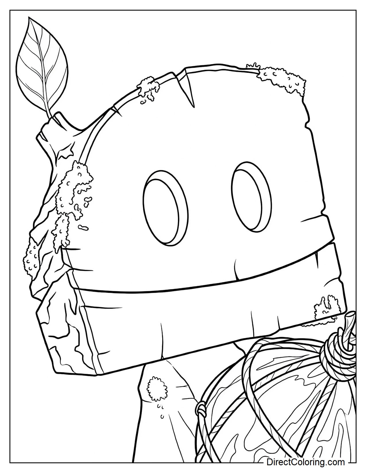 Cute Whittle has a tiny leaf sprout growing from the top of his head and carries a leaf-wrapped bag securely tied with a belt, ready to set off on a journey.