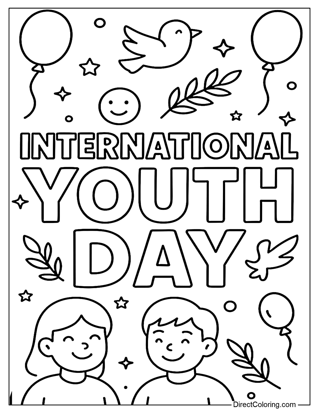 The coloring page of the word 