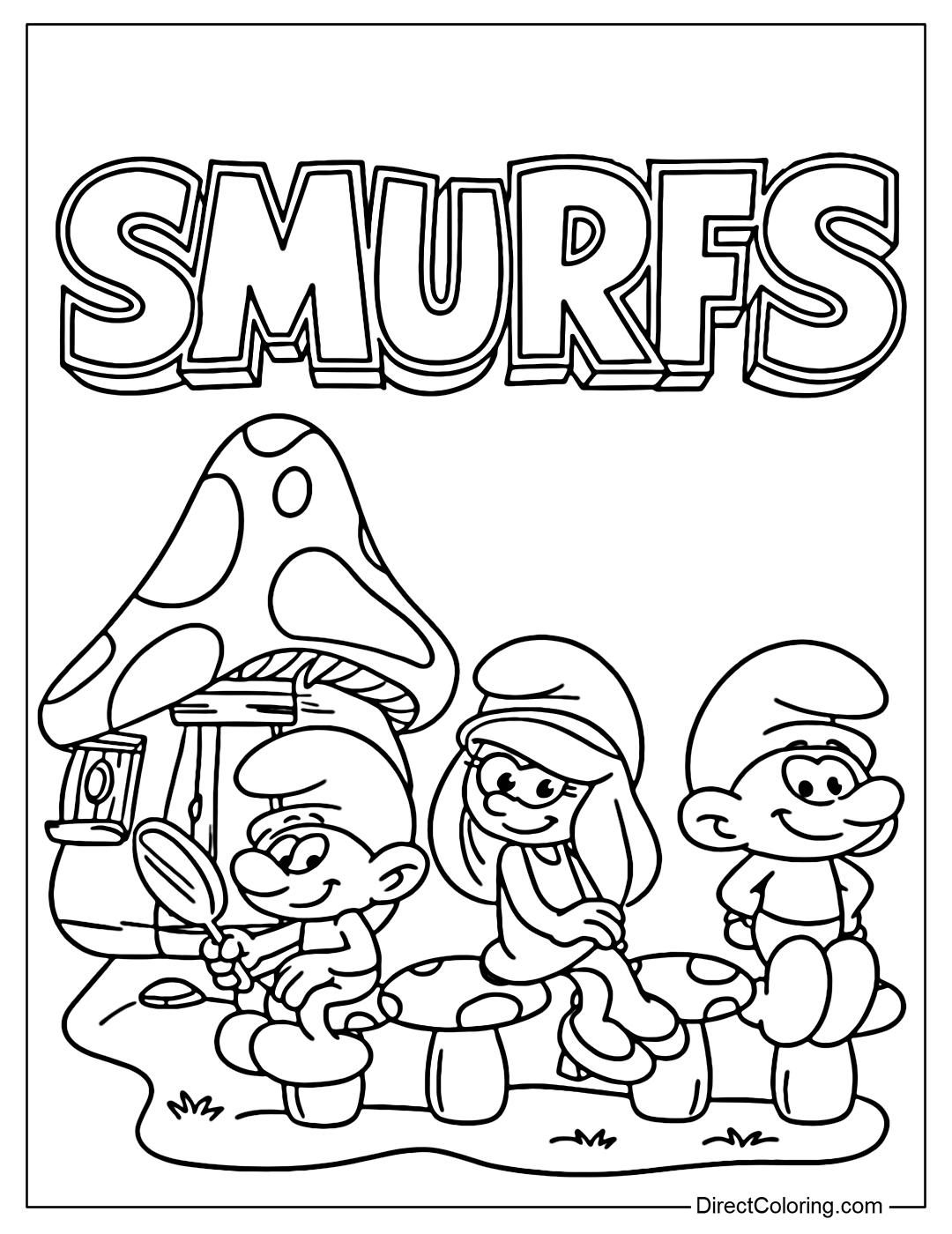 Smurfs Movie Coloring Page To Download