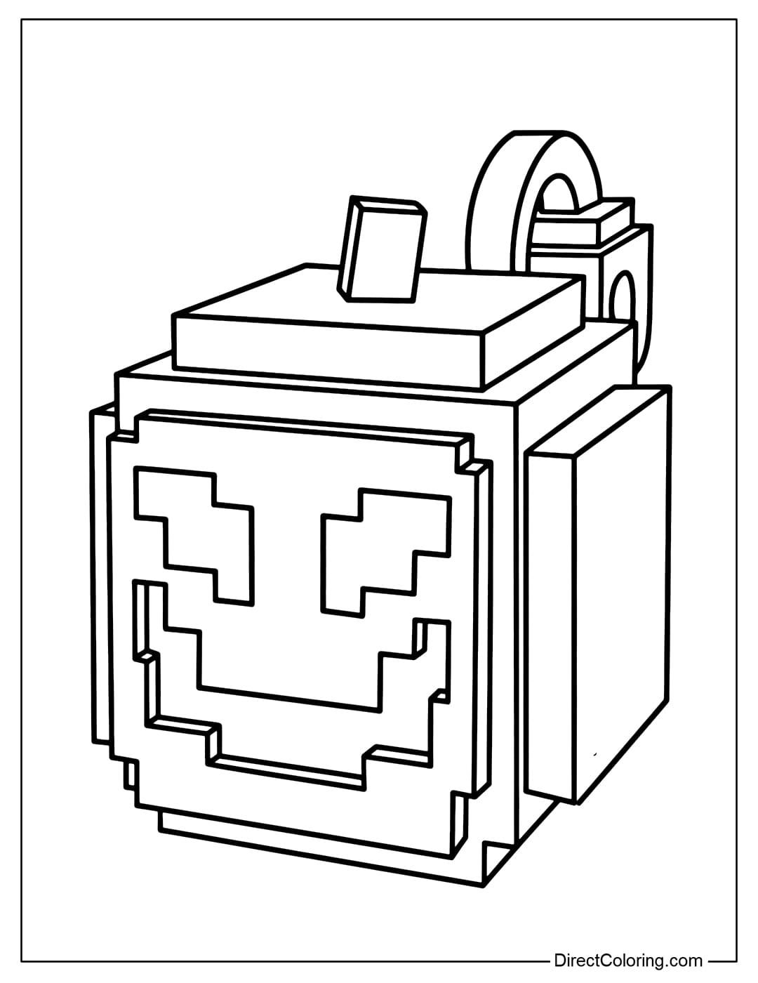 Pumpkin Coloring Page in Plants vs Brainrots Roblox Game.