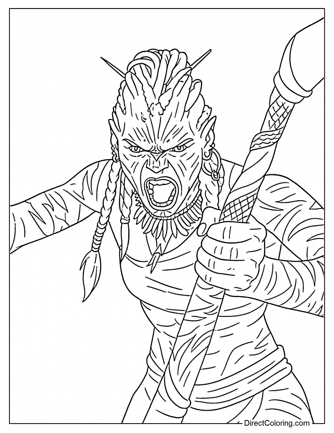 Printable Avatar 3 Fire and Ash Coloring Page