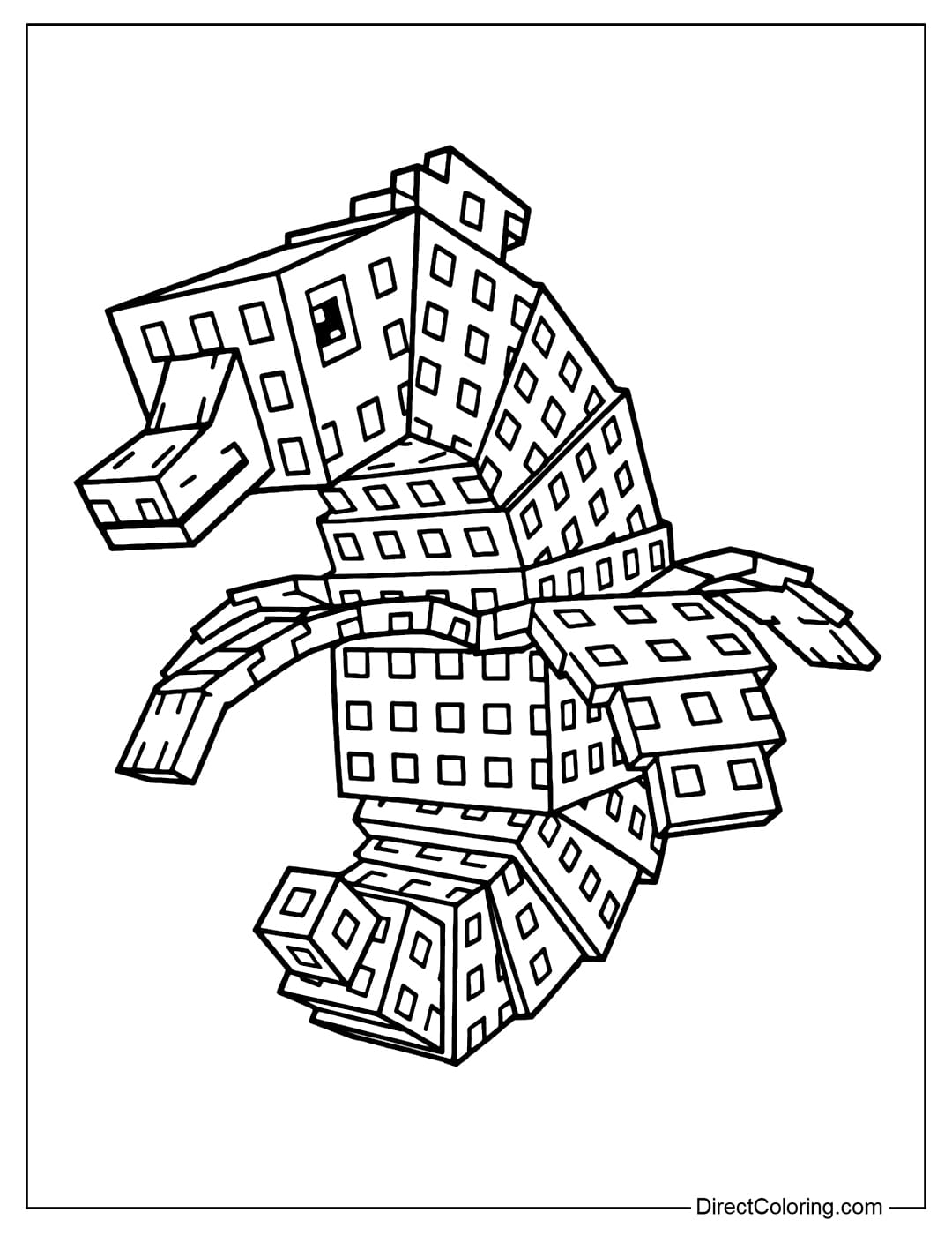 Bananita Dolphinita coloring page in the game Plants vs Brainrots Roblox.