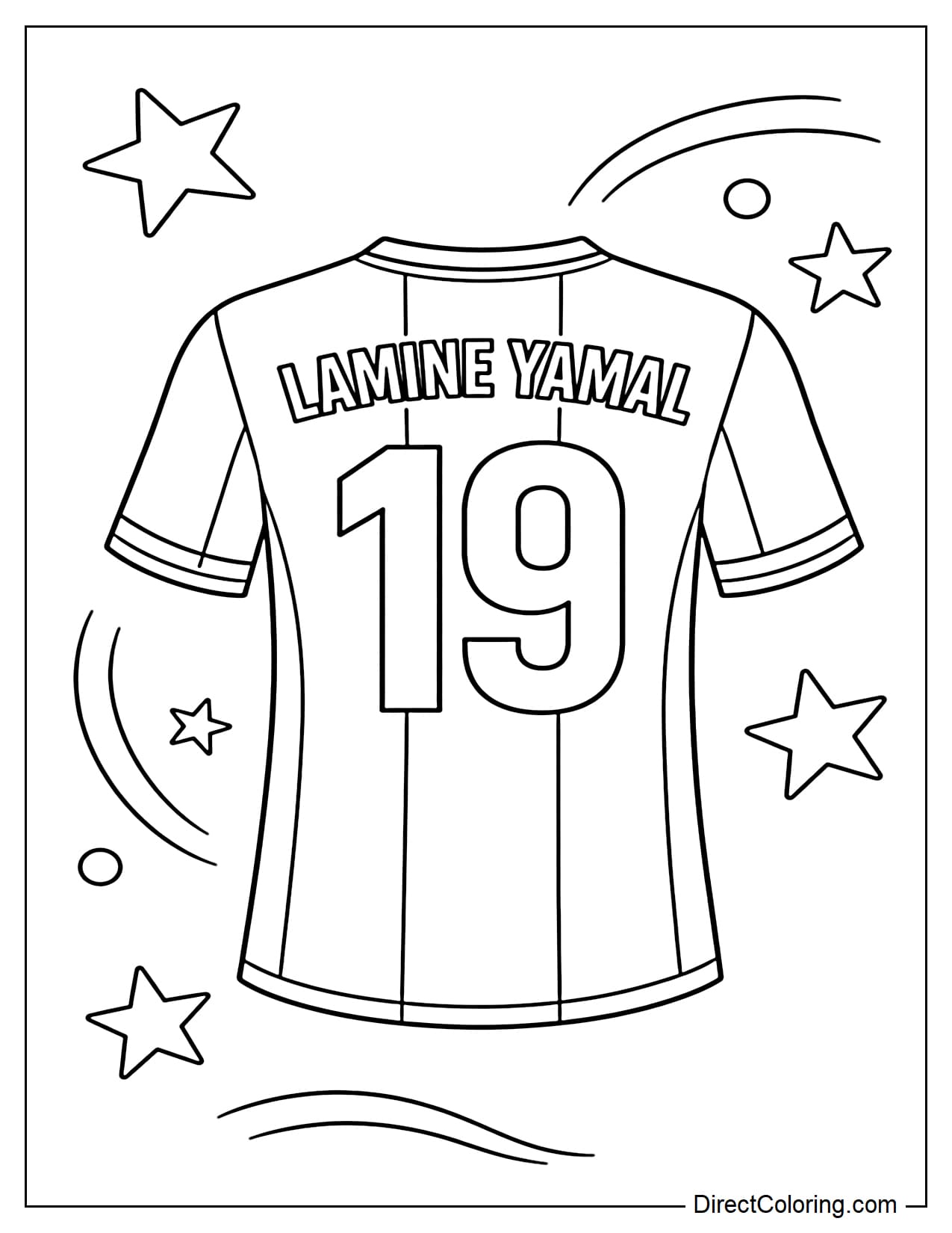 Lamine Yamal's football jersey, featuring the name 