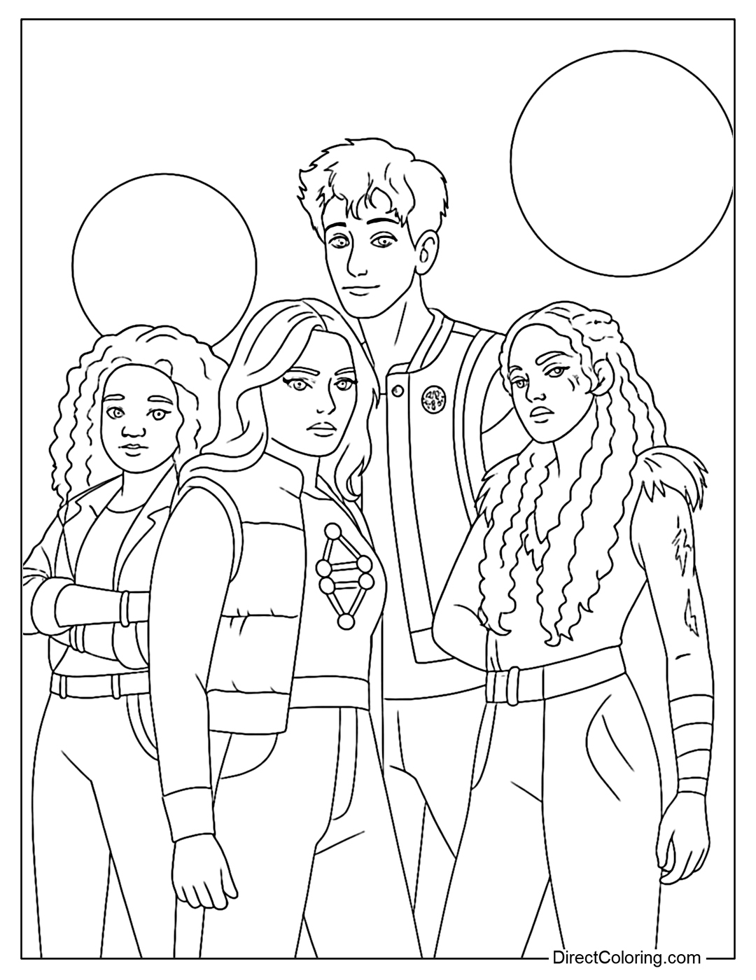 Free Zombies 4 Dawn of the Vampires Coloring Page