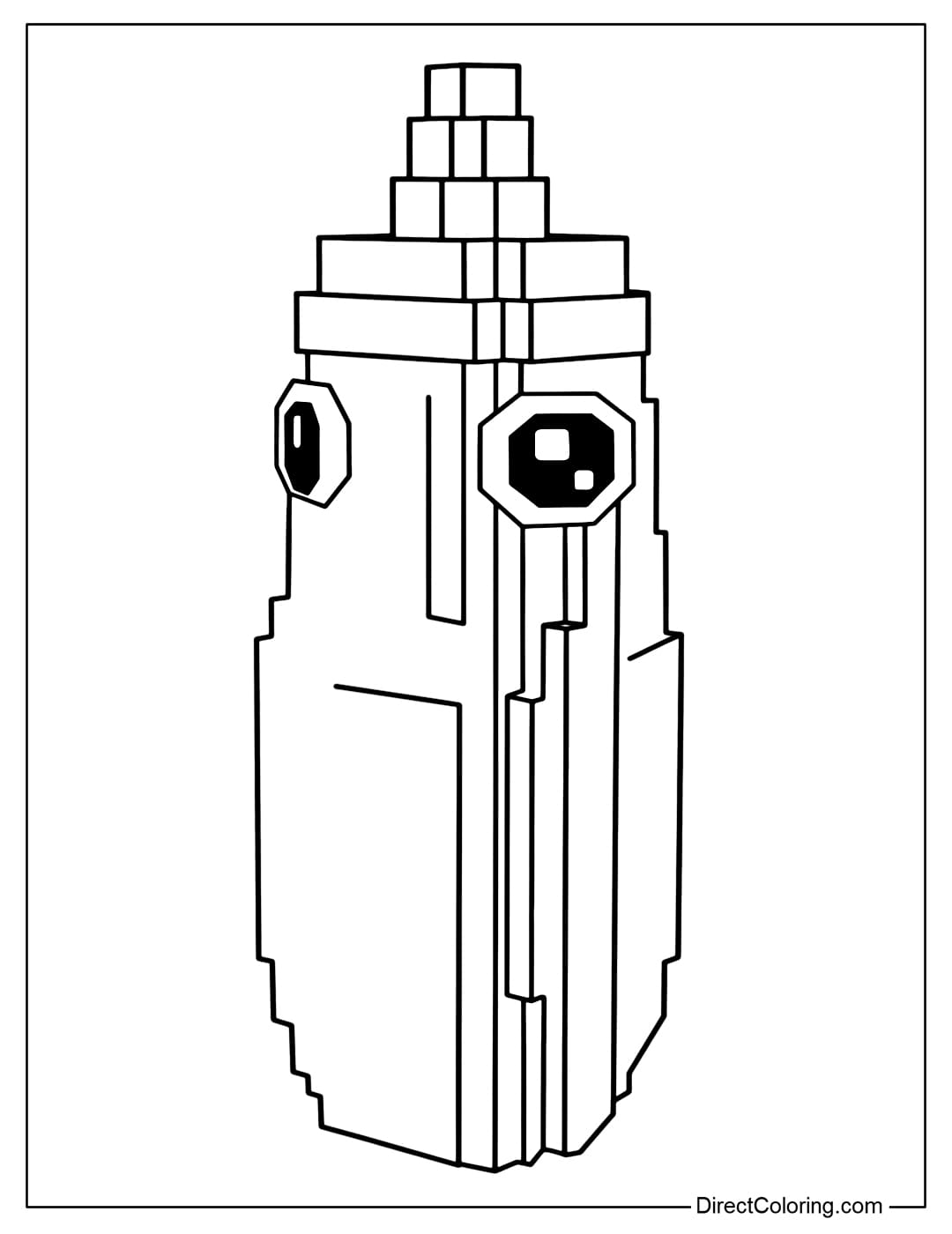 Eggplant Coloring Page in Plants vs Brainrots Roblox Game.