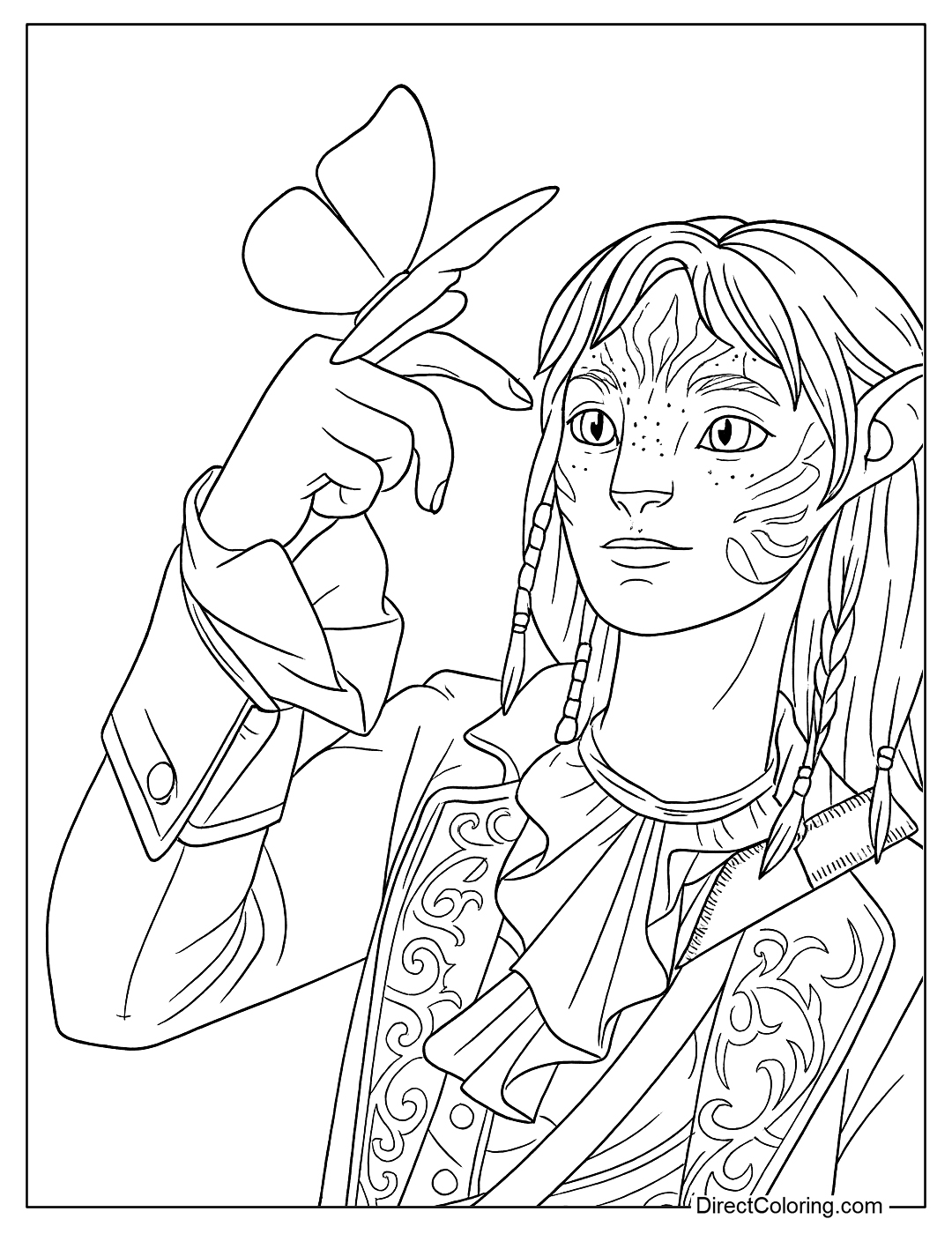 Avatar 3 Fire and Ash 2025 Coloring Page