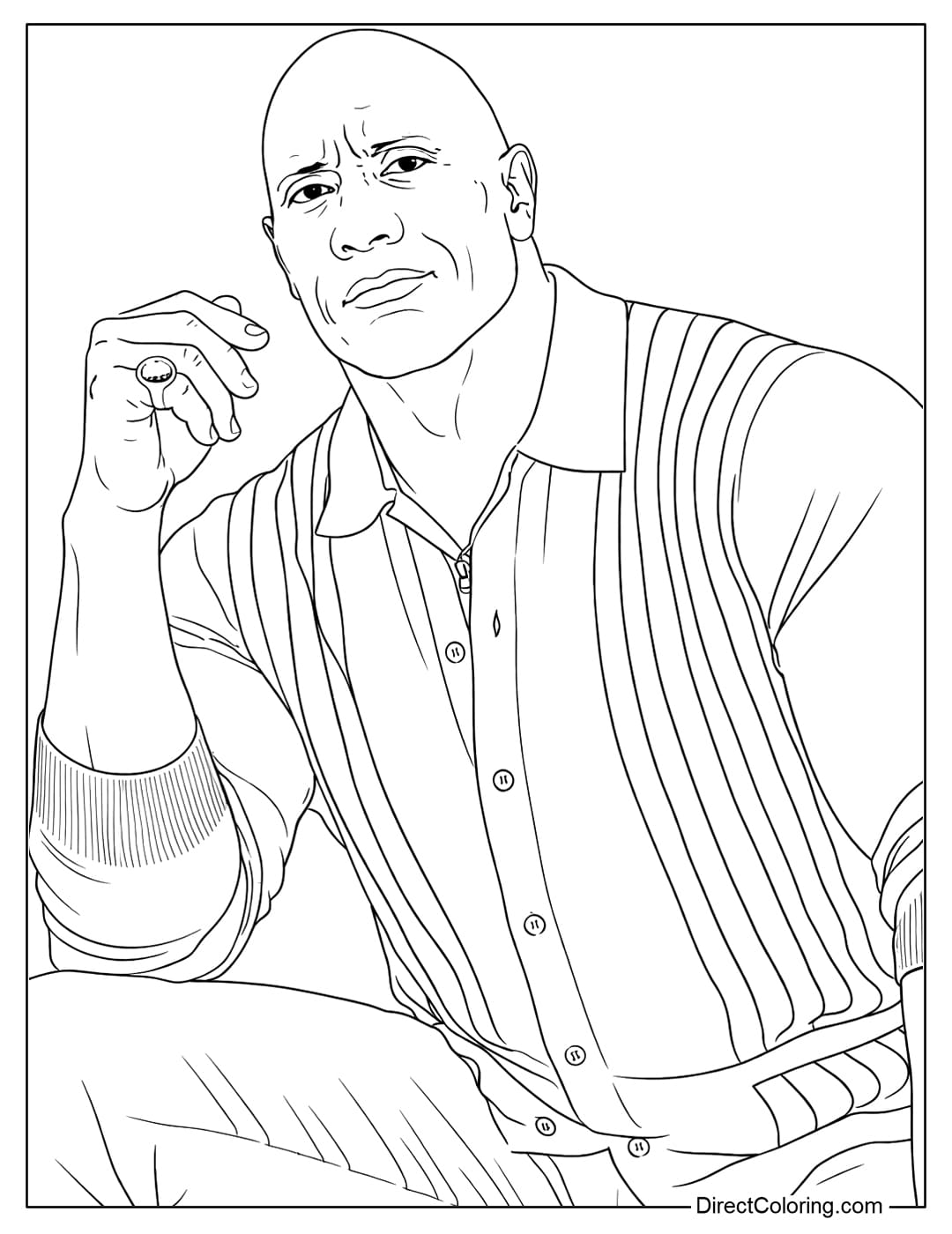 Coloring page of Dwayne 
