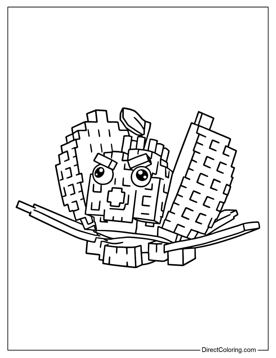 King Limone coloring page in Plants vs Brainrots Roblox game.