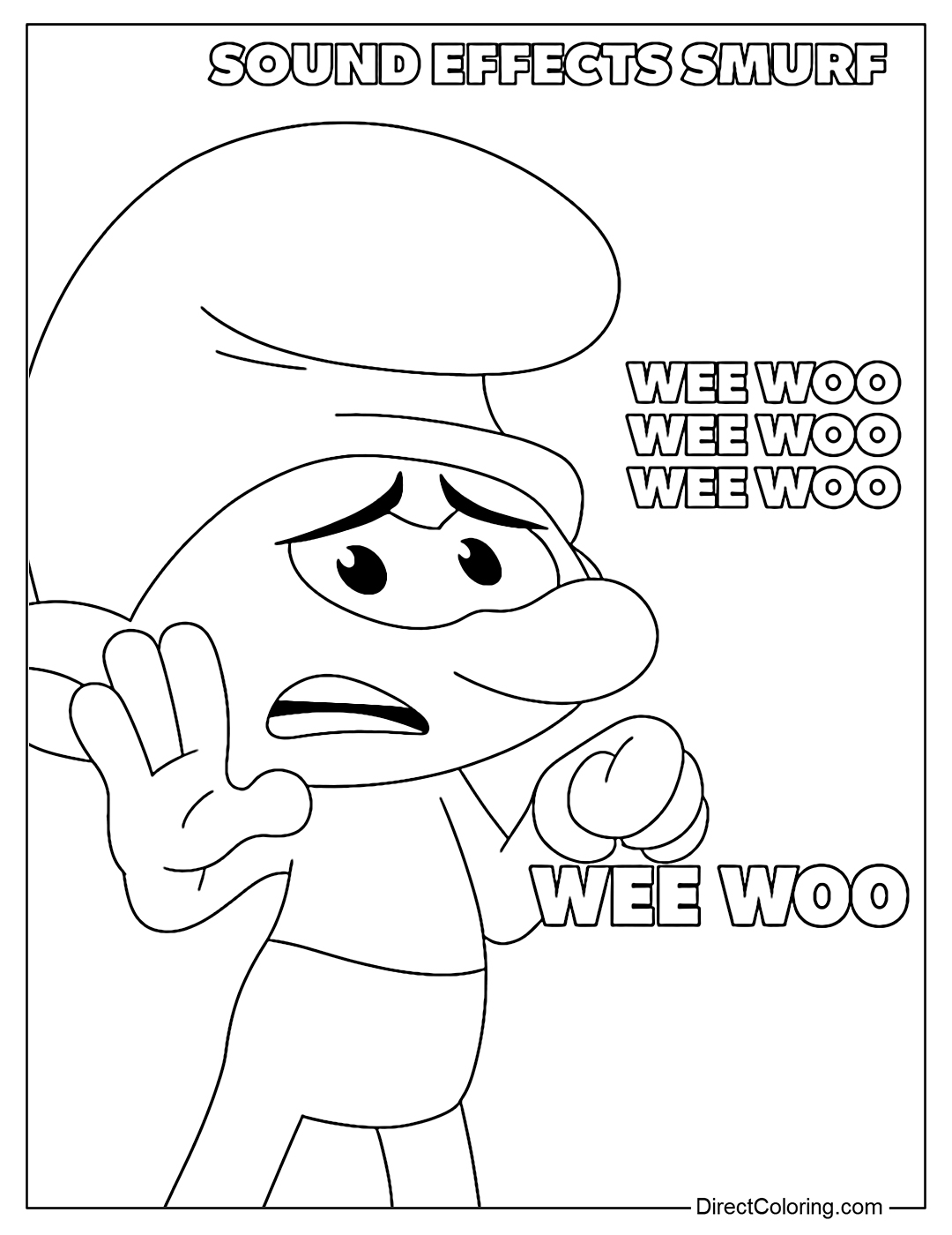 Smurfs Coloring Page Sound Effects Smurf