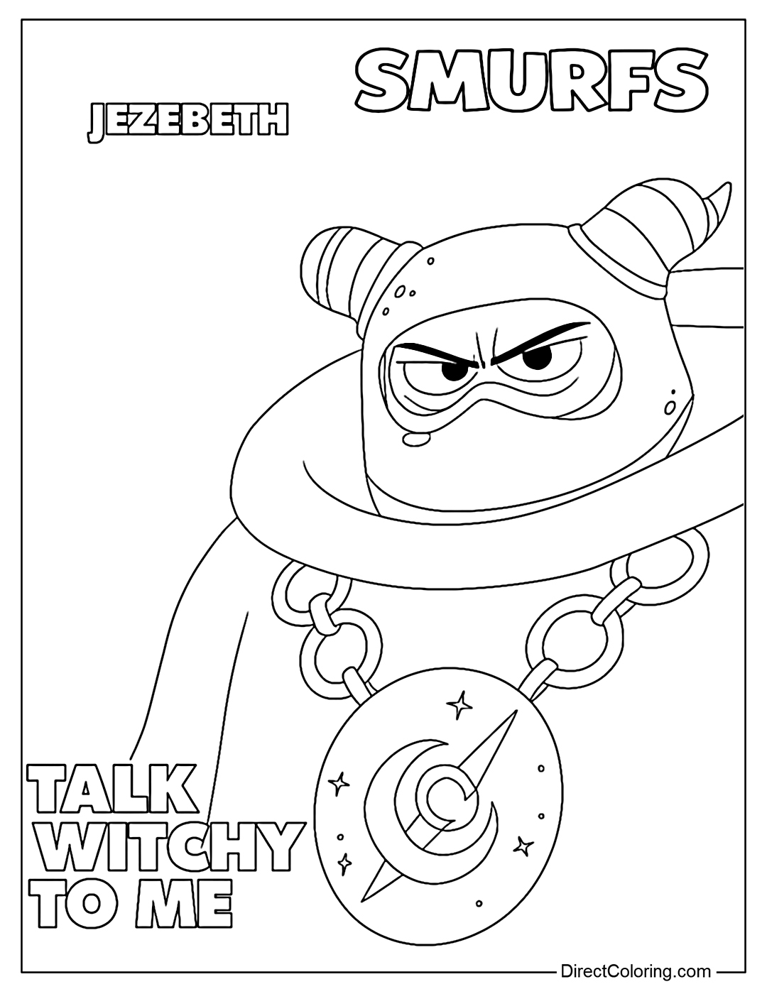 Jezebeth Smurfs Movie Coloring Page