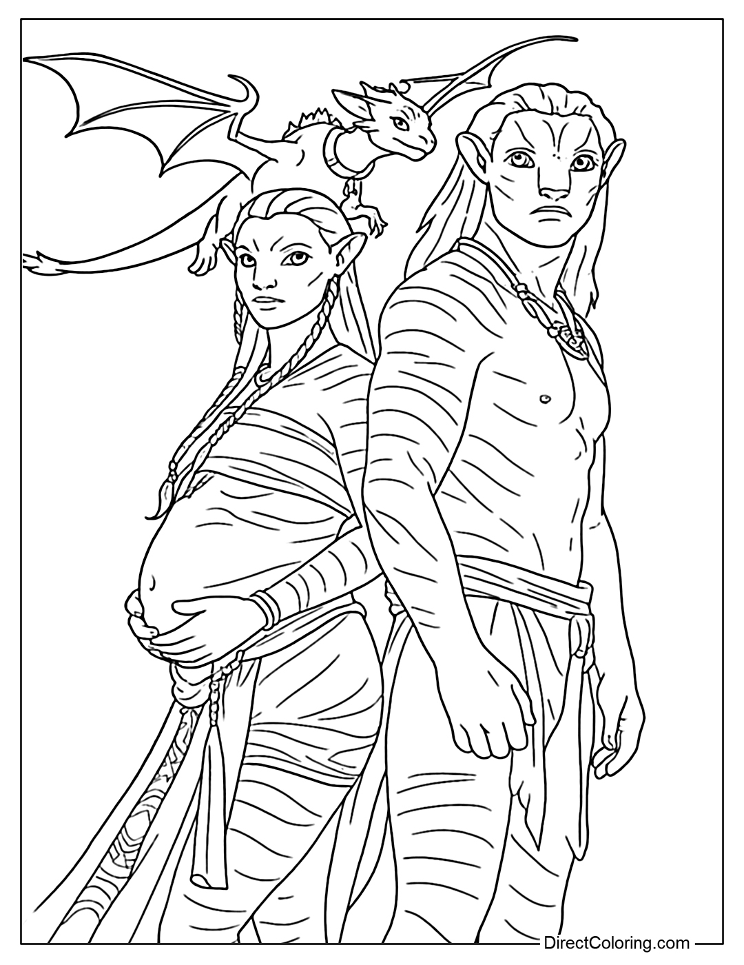 Free Avatar 3 Coloring Page