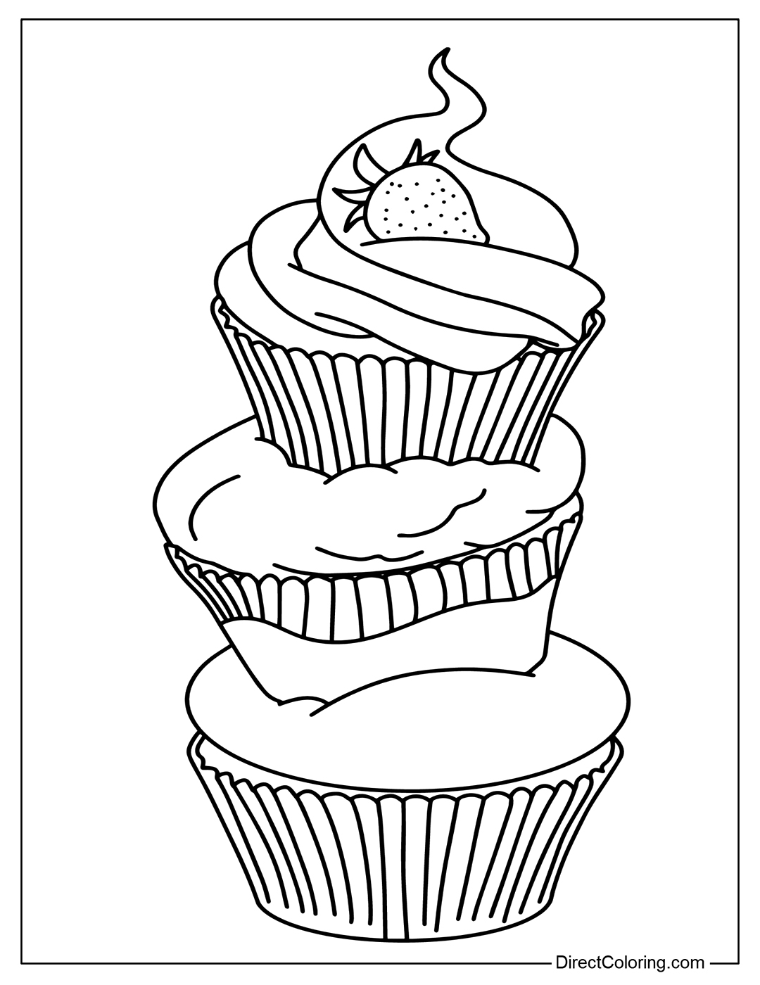 Coloring Sheet Cupcake