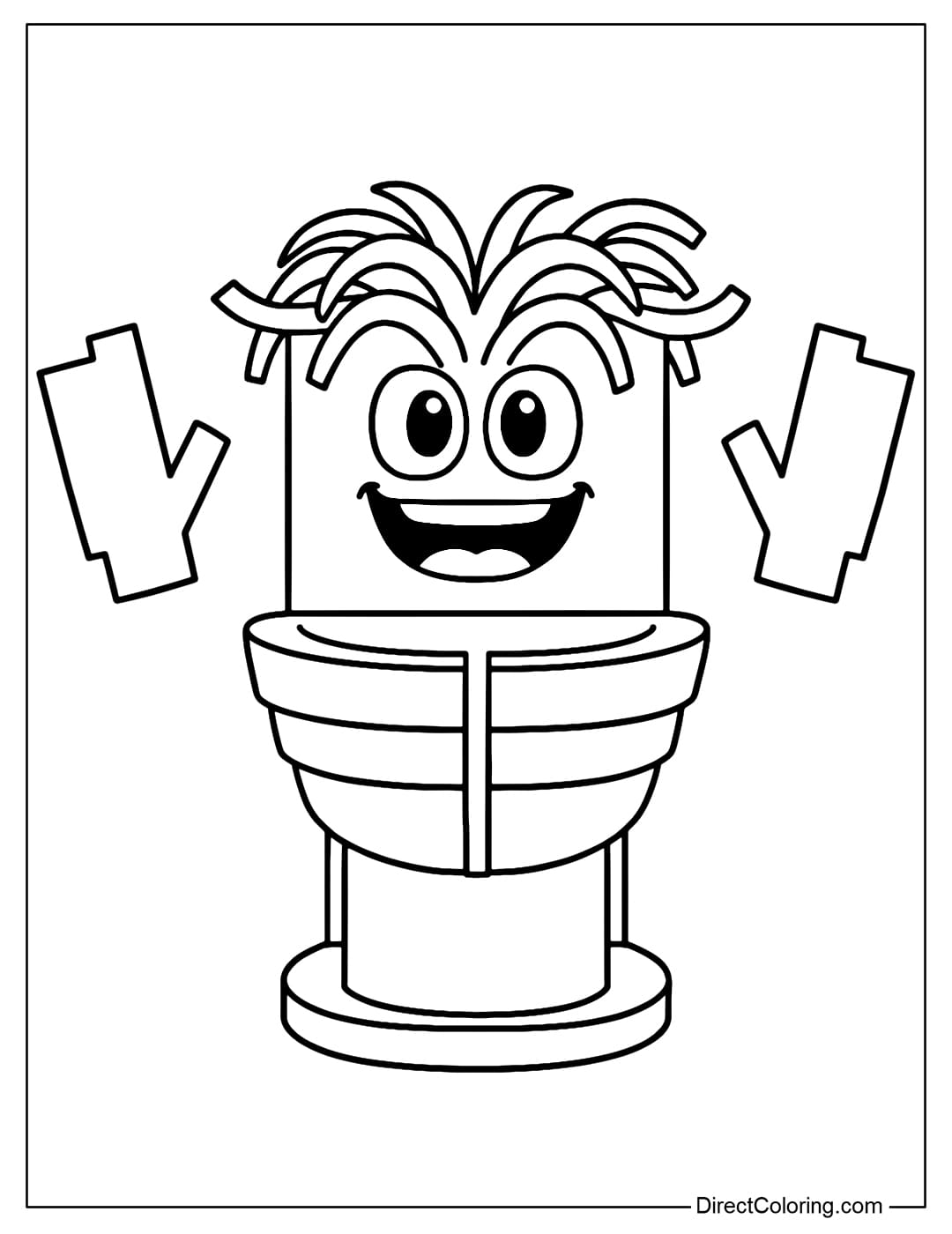 Spaghetti Tualetti Coloring Page in Steal a Brainrot Roblox Game.