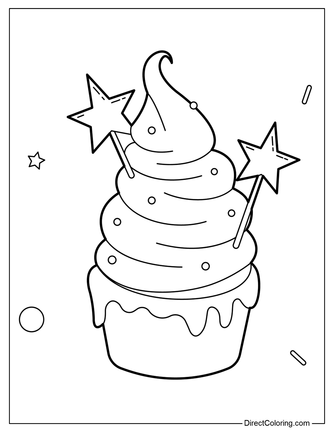 Vanilla Cupcake To Color