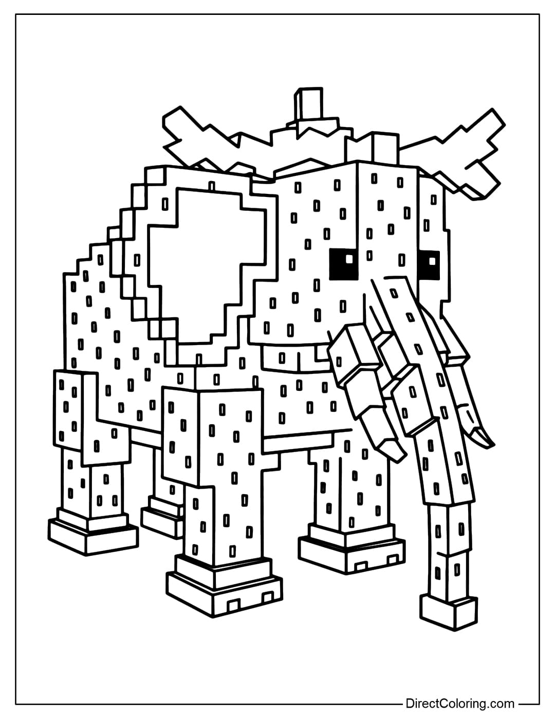 Strawberry Elephant Coloring Page in Steal a Brainrot Roblox Game.