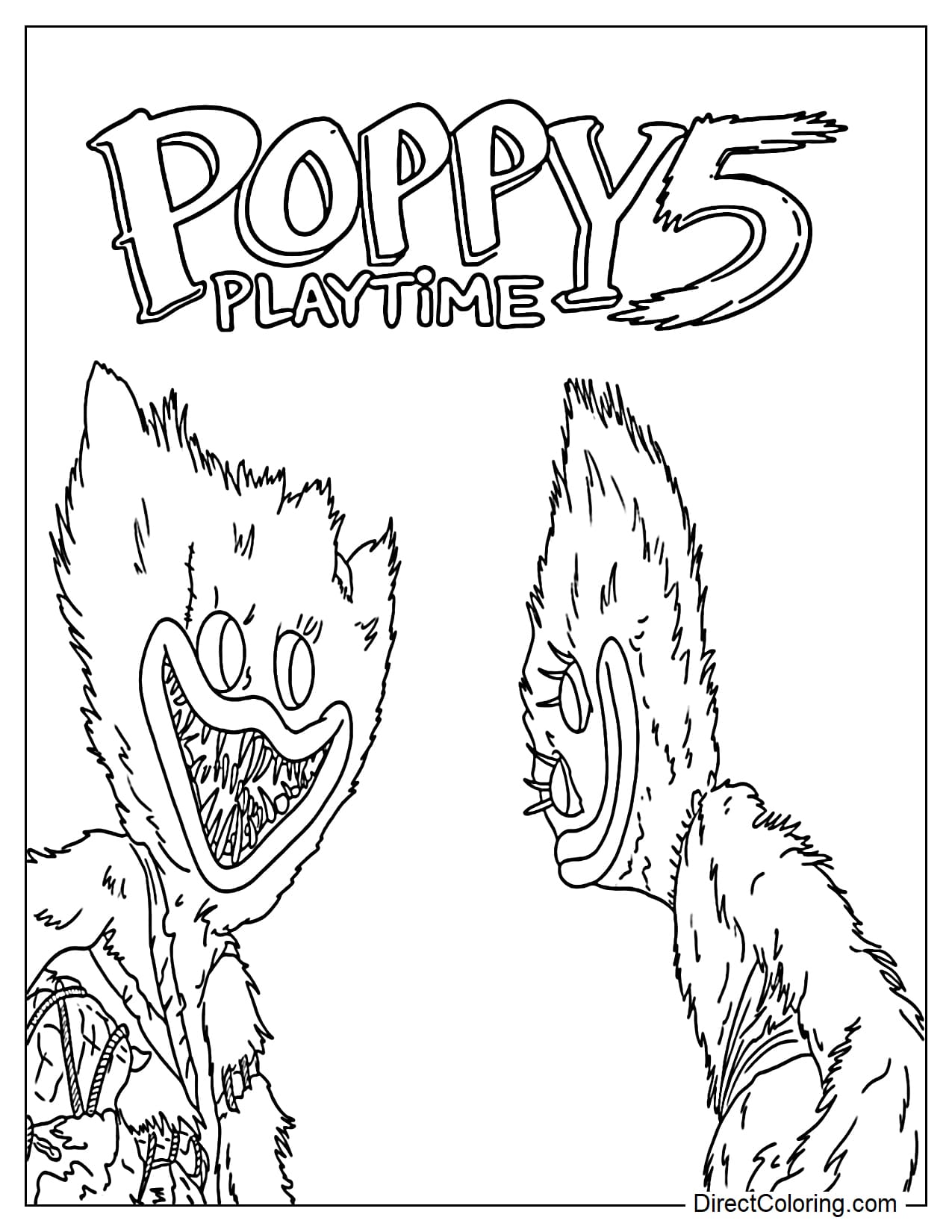 Huggy Wuggy and Kissy Missy appear with damaged appearances, full of rips and gruesome, jagged details, and the words 