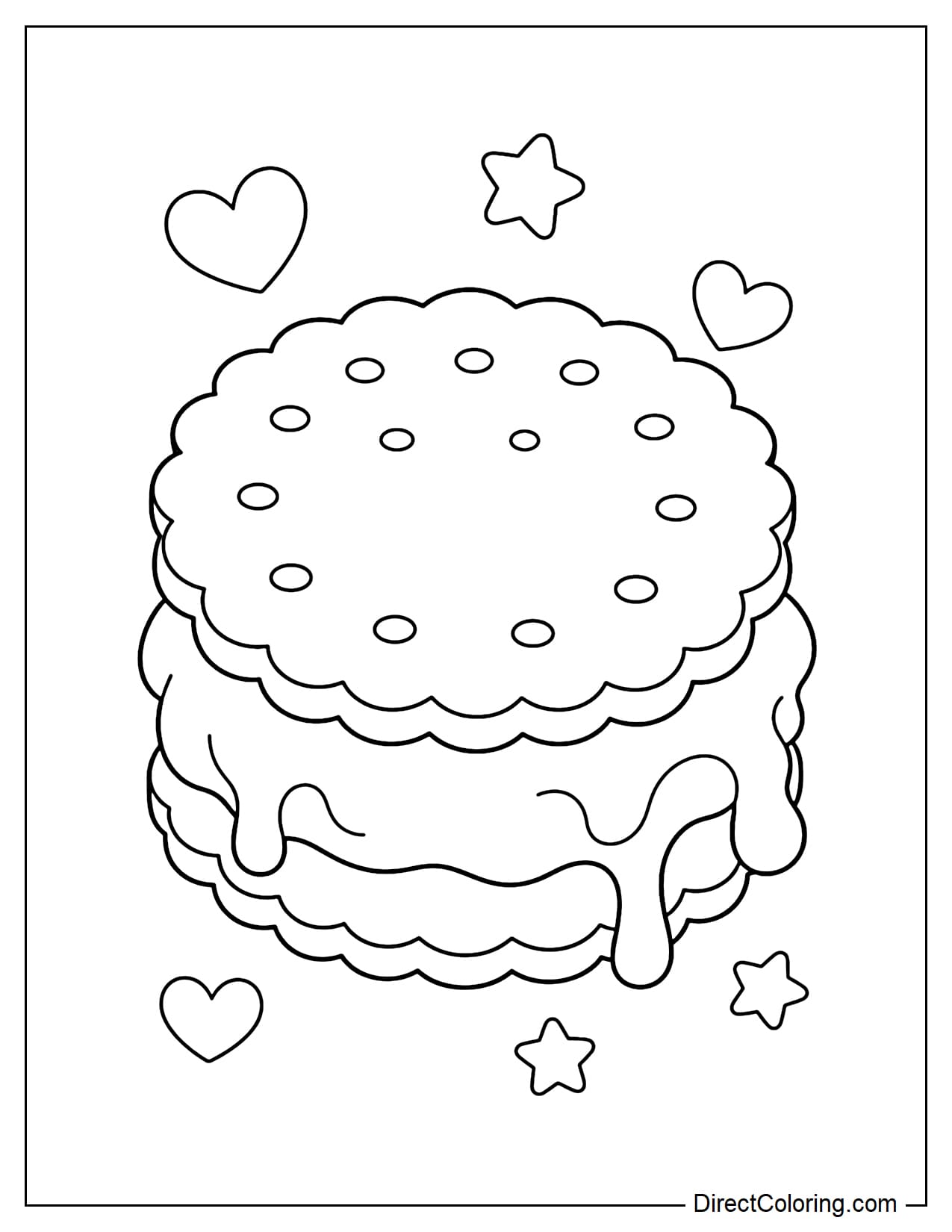 A ice cream sandwich with two layers of cookie and a melting ice cream filling.