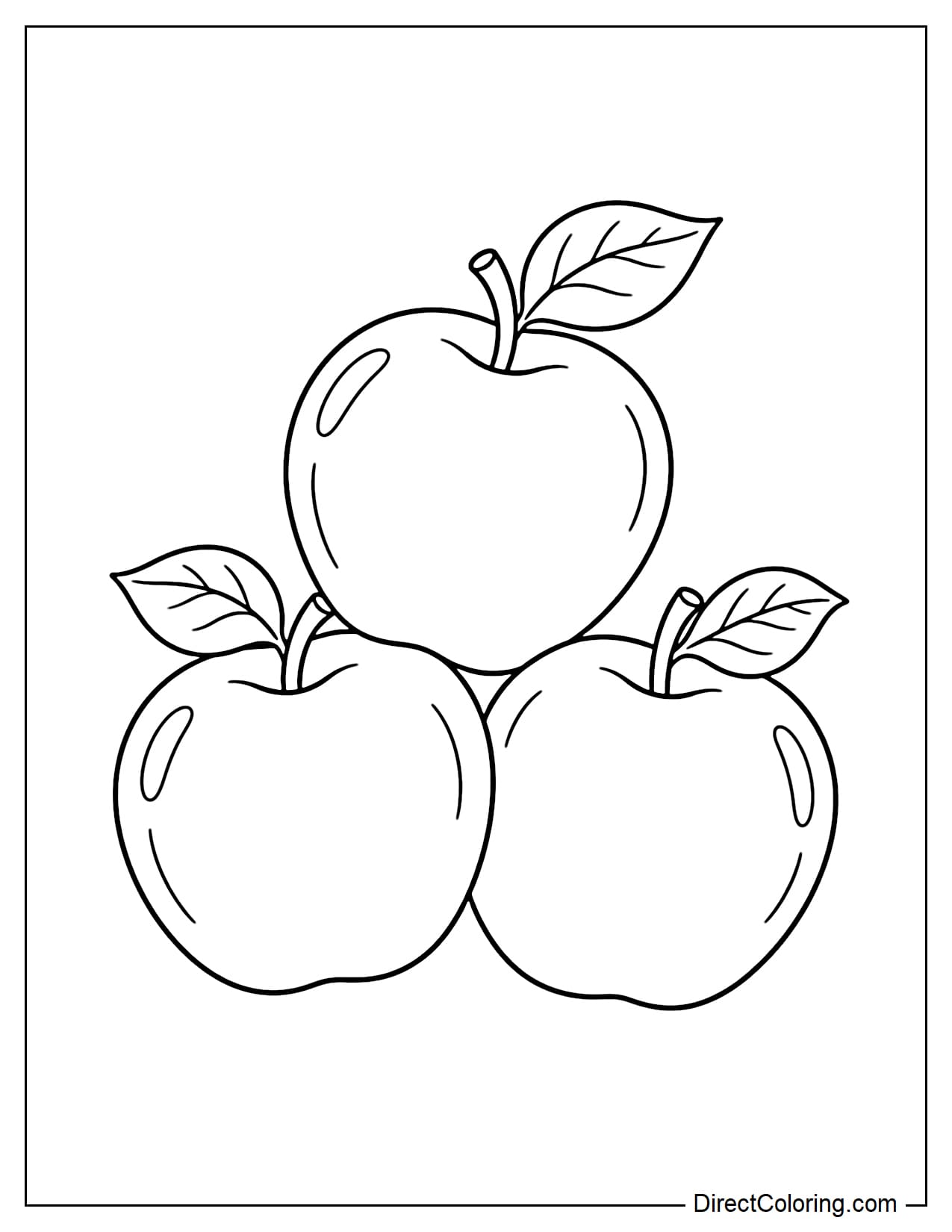 Three large apples stacked in a small cluster, with two apples on the bottom and one resting on top.