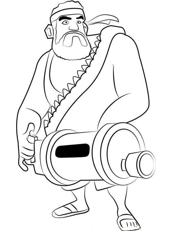 Free Printable Boom Beach Heavy coloring page for kids of all ages. Boom Beach coloring pages are a fun way for kids of all ages to develop creativity,