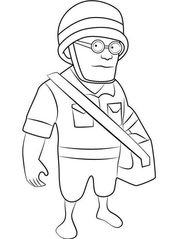 Free Printable Boom Beach Medic coloring page for kids of all ages. Boom Beach coloring pages are a fun way for kids of all ages to develop creativity,
