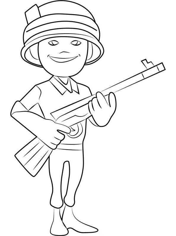 Free Printable Boom Beach Rifleman coloring page for kids of all ages. Boom Beach coloring pages are a fun way for kids of all ages to develop creativity,
