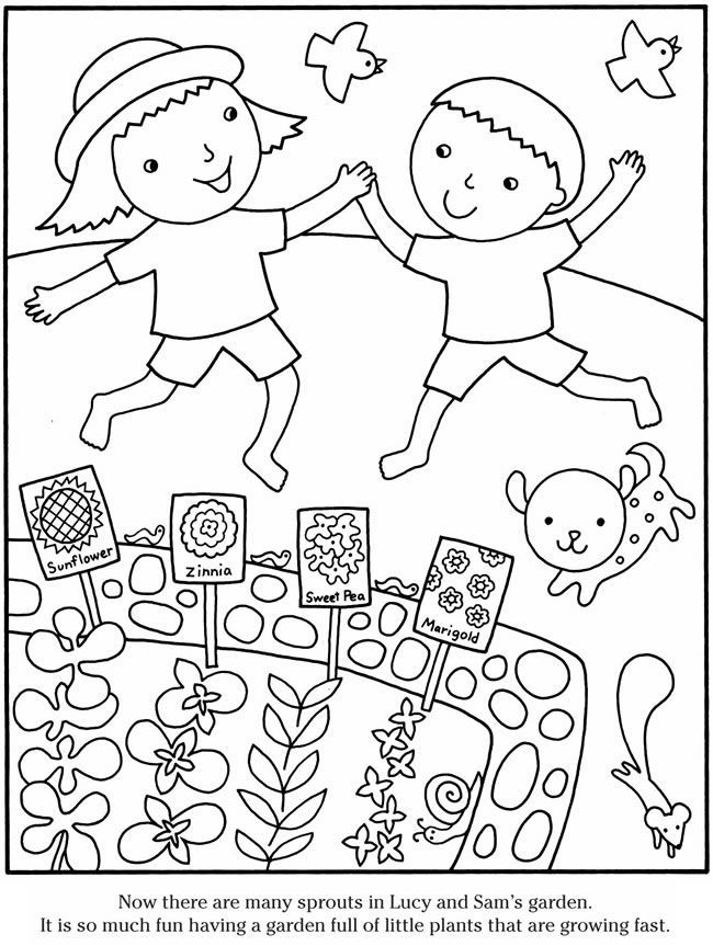 Free Printable Cute Gardenings coloring page for kids of all ages. Gardening coloring pages are a fun way for kids of all ages to develop creativity,