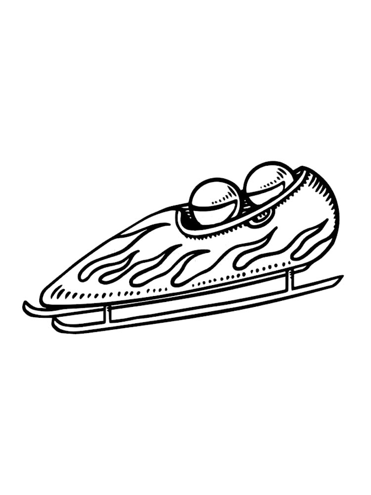 Free Printable Flames Bobsled coloring page for kids of all ages. Bobsled coloring pages are a fun way for kids of all ages to develop creativity,