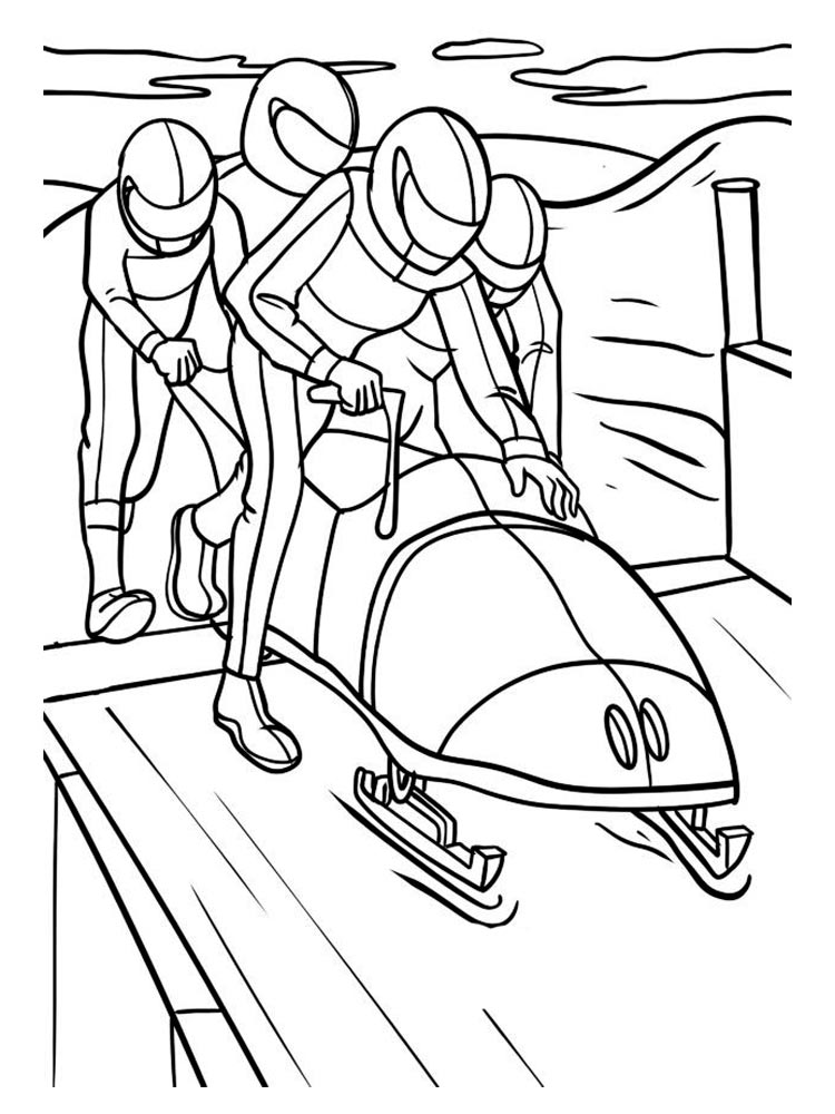 Free Printable Loading Bobsled coloring page for kids of all ages. Bobsled coloring pages are a fun way for kids of all ages to develop creativity,