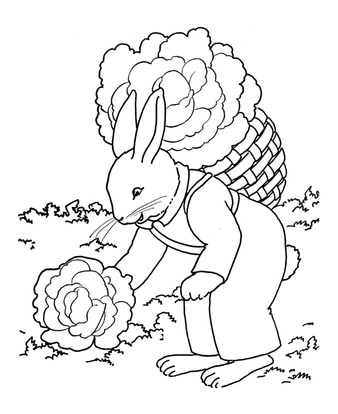 Free Printable Rabbit Gardenings coloring page for kids of all ages. Gardening coloring pages are a fun way for kids of all ages to develop creativity,