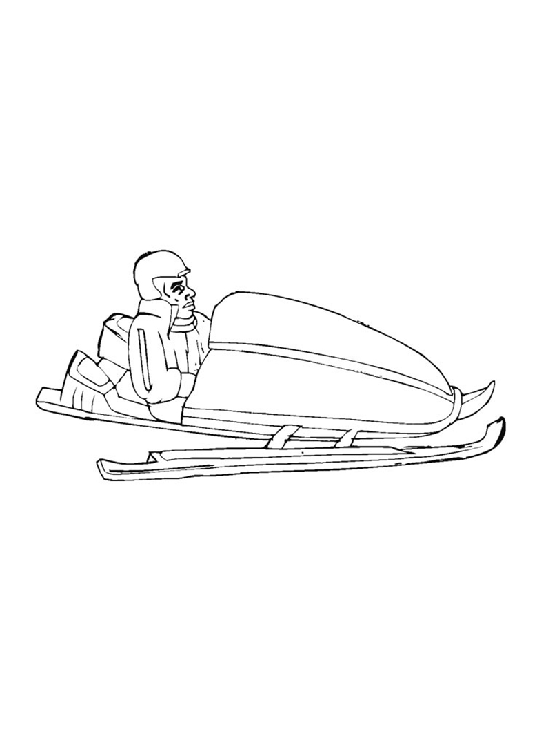 Free Printable Single Bobsled coloring page for kids of all ages. Bobsled coloring pages are a fun way for kids of all ages to develop creativity,